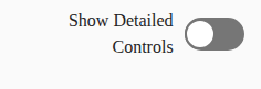 Screenshot of the Show detailed controls switch